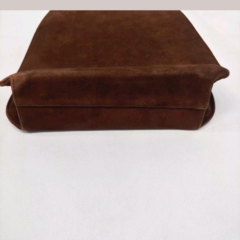 Vintage Art Deco Leather Suede Clutch Purse - Picture 8 of 8